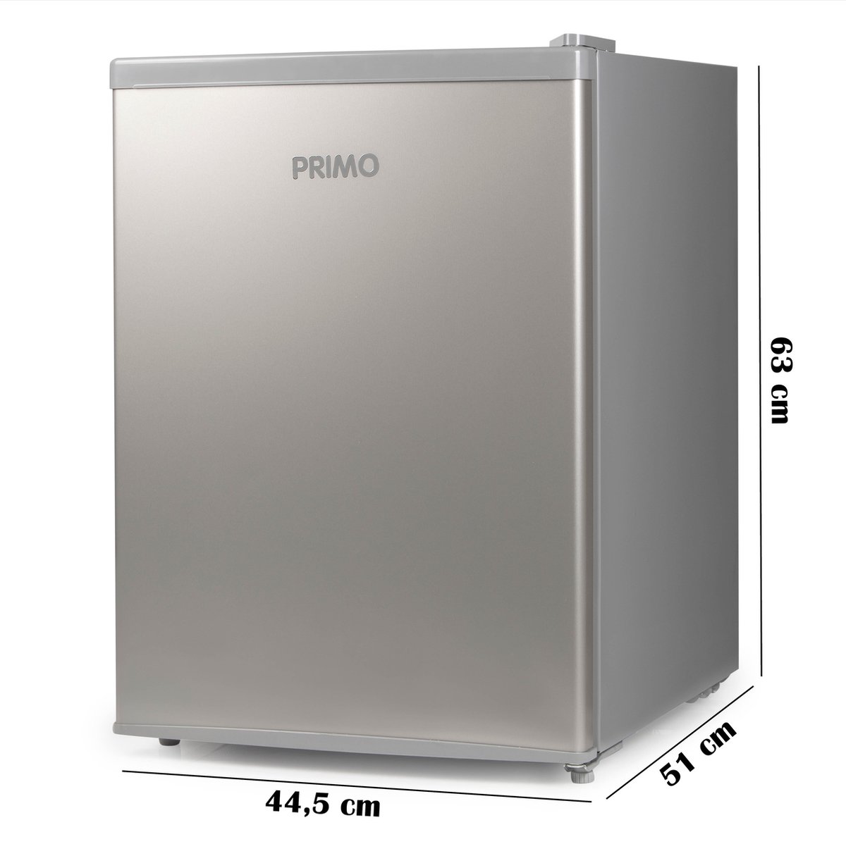 PRIMO PR154FR Tafelmodel Koelkast - 66L - E - Vrijstaand - Zilver — afbeelding 4