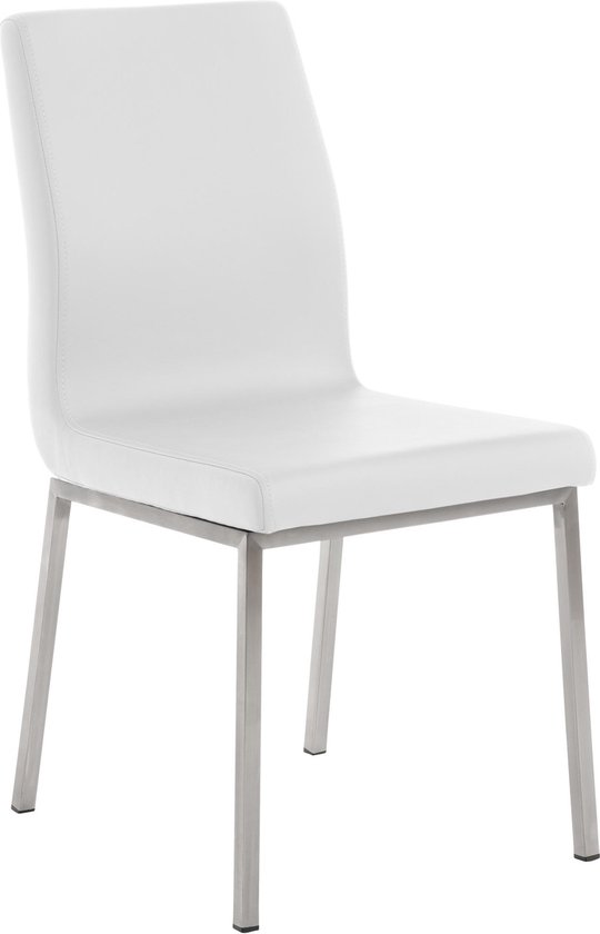 Clp Colmar - Chaise de salle à manger - Cuir artificiel - Blanc