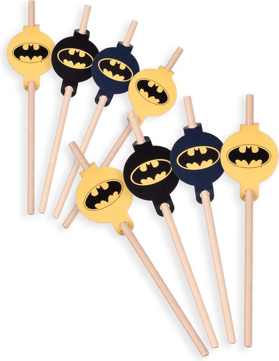 Vegaoo - 8 Batman rietjes 20 cm