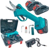 Elektrische Snoeischaar Incl. Opbergkoffer en 2xAccu’s - Draadloos Elektrisch Takkenschaar - 30mm Snijdiameter