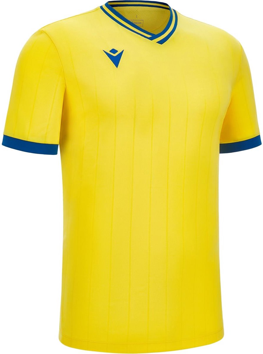 Macron Halley Shirt Korte Mouw Heren - Geel / Royal | Maat: M