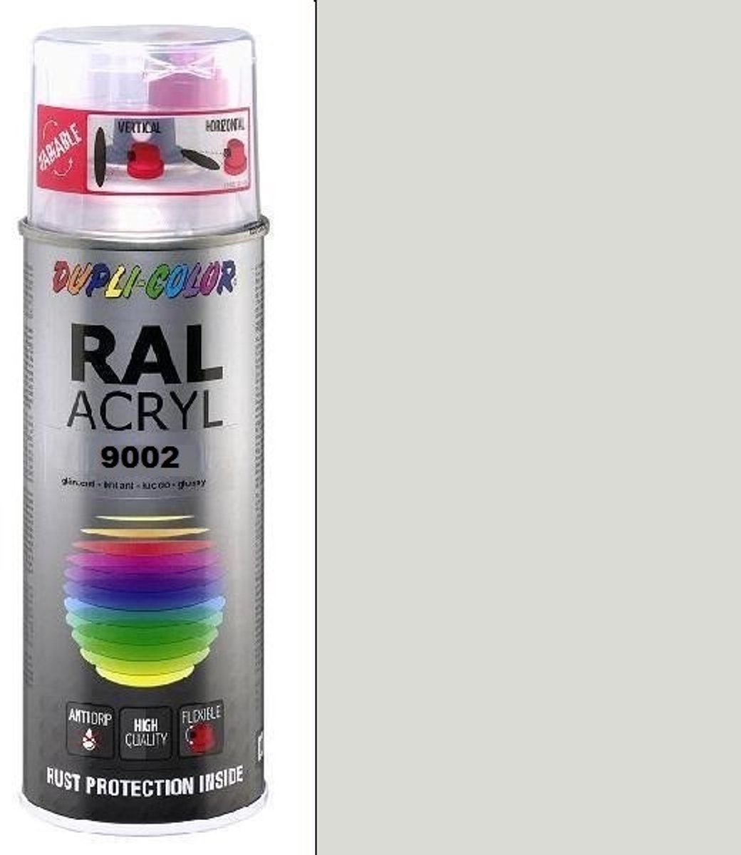 Motip Dupli-Color Spuitbus Acryl Hoogglans - RAL 9002 Grijswit