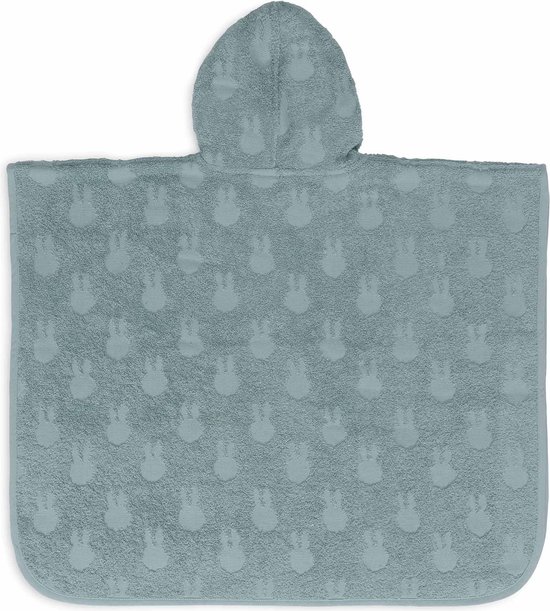 Jollein x Nijntje- Badponcho Baby Badstof - Badcape Kind met Capuchon - Miffy Jacquard Sea Green van Jollein — afbeelding 2