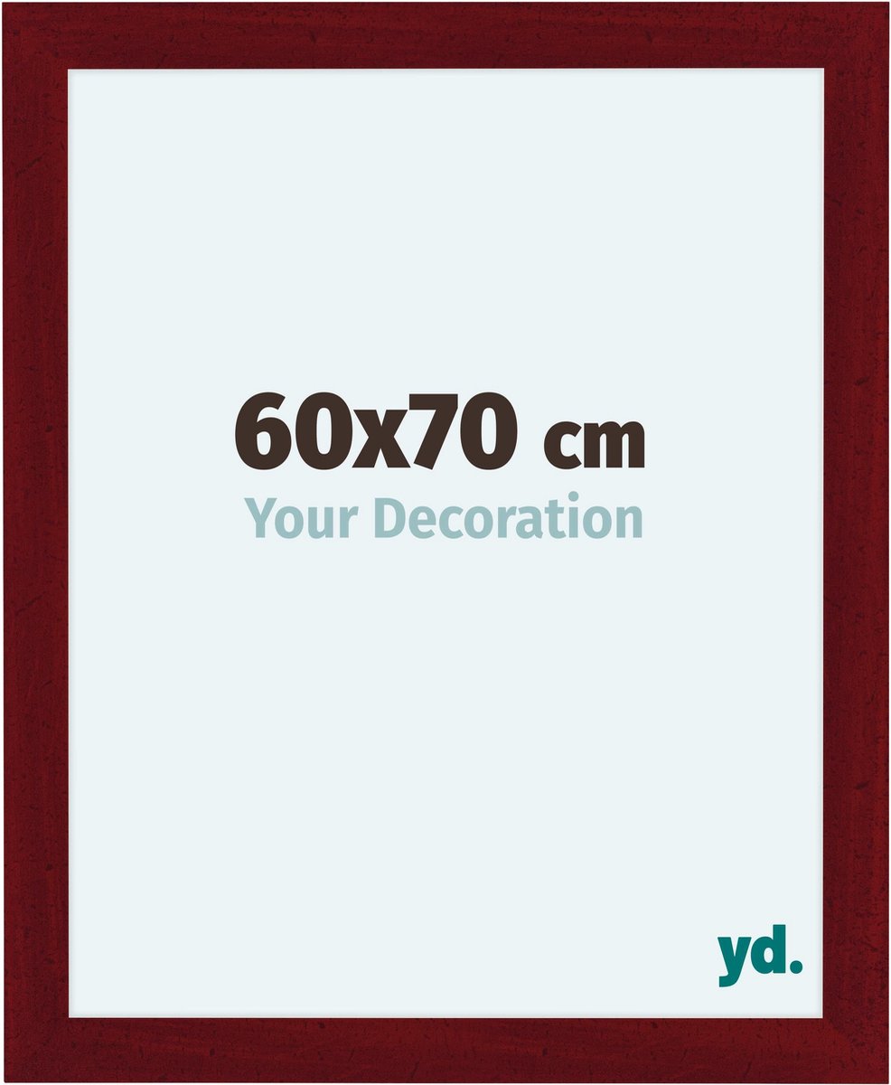 yd. Your Decoration - Fotolijst 60x70 cm - MDF - Wijnrood Geveegd - Como