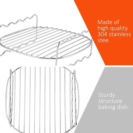 Heteluchtfriteuse-accessoires, 20 cm, 13 stuks, XXL, voor
