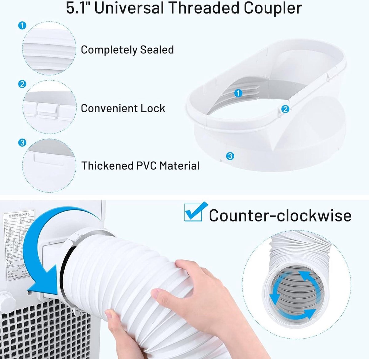 Climia raamadapter voor mobiele airconditioners Climia raamadapter voor mobiele airconditioners