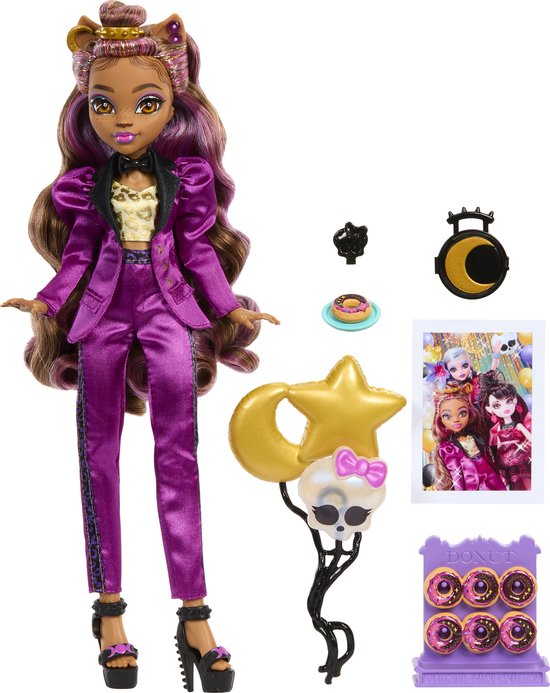 Mattel Games Monster High Clawdeen Wolf Monsterbal Feestjurk Roze Kinderen van Mattel — afbeelding 4
