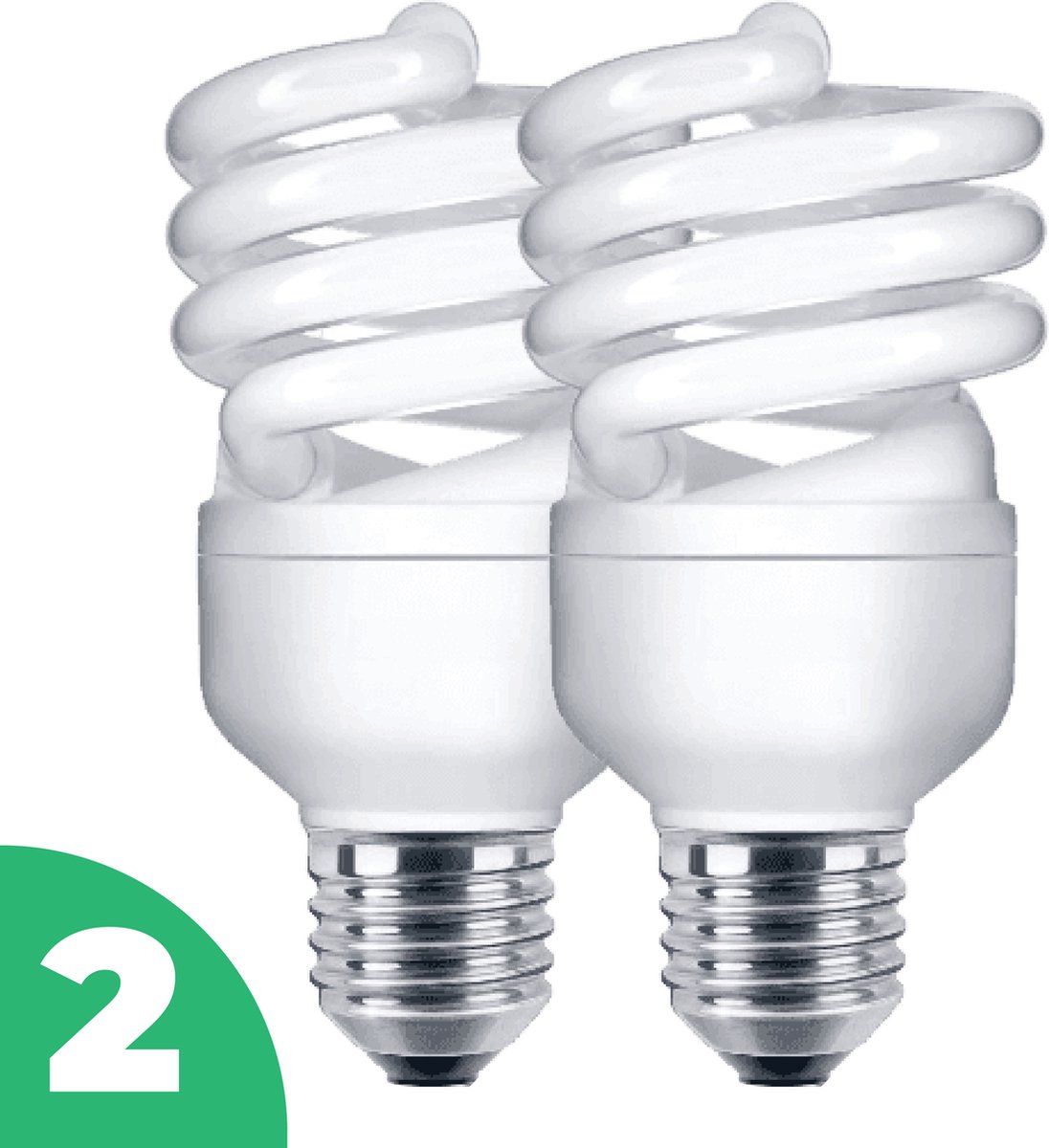 Radium Mini Spaarlamp E27 - 12W (54W) - Warm Wit Licht - Niet Dimbaar - 2 stuks