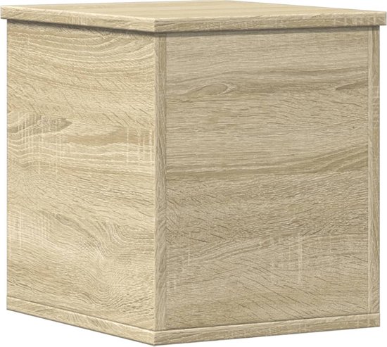vidaXL Opbergbox Chêne Sonoma 30x35x35 cm Opbergbox - Armoire en bois - Coffre à couvertures - Espace de rangement - Meubilair multifonctionnel