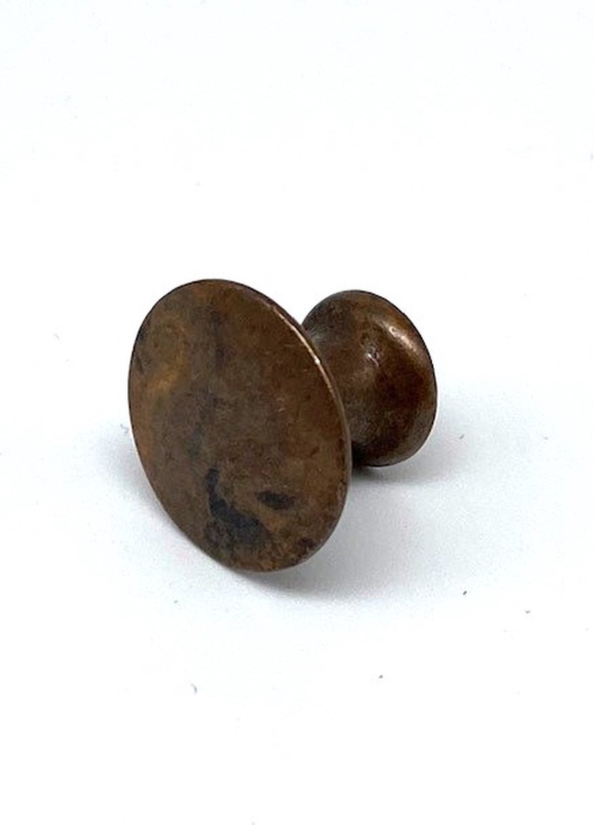 Knop Messing Antiek rond 16mm