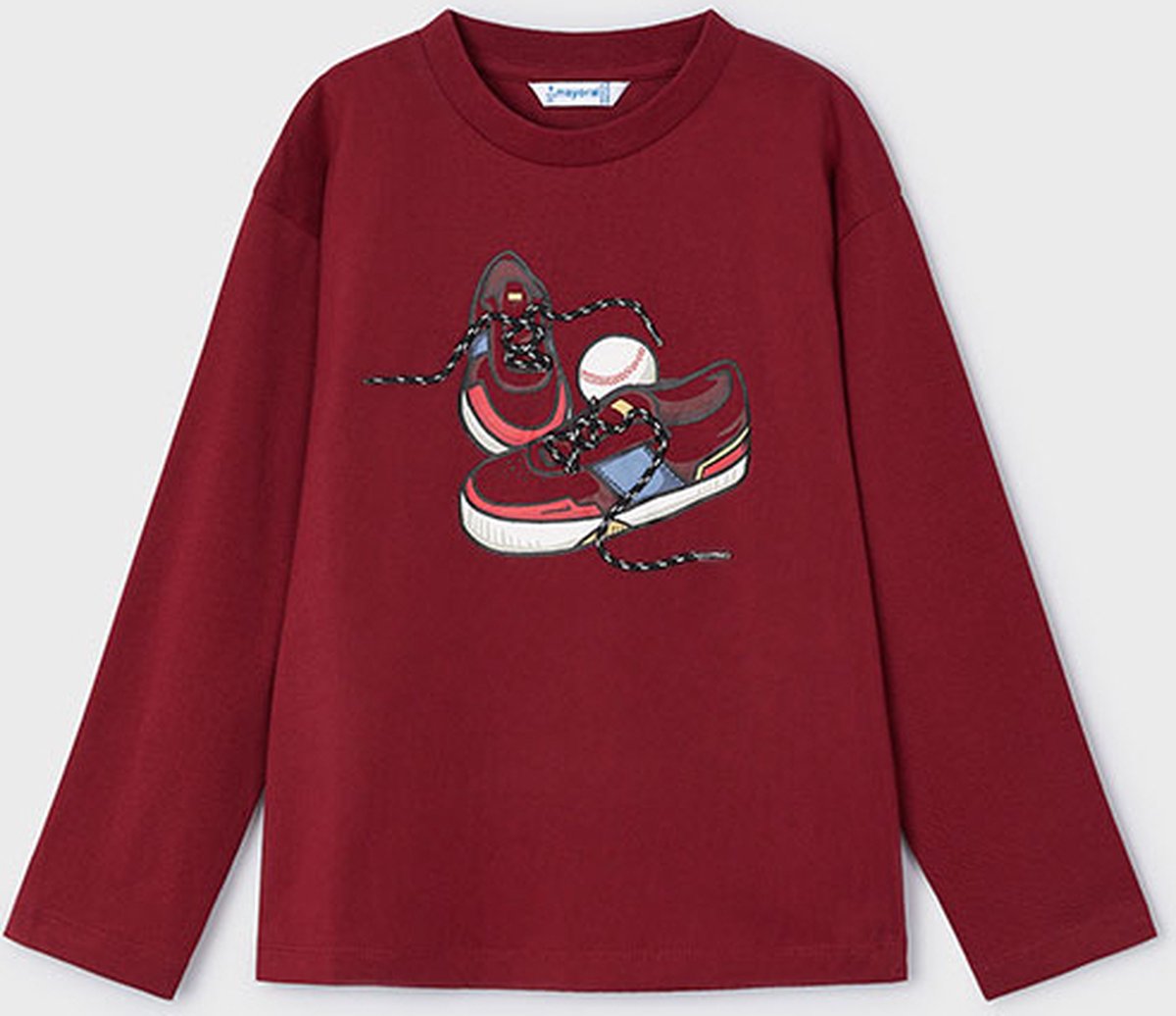 MAYORAL - T-shirt - Maat 104 - Jongens - Rood -