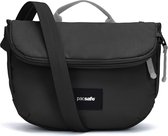 Pacsafe GO Saddle Crossbody - 3,5 L - Bloqueur RFID - Sac antivol - Résistant à l'eau - Sac sécurisé - Sac de festival - Sac de voyage - Sac à bandoulière - Crochet de sécurité TurnNLock - Sac de rangement polyvalent - Polyester recyclé - Noir