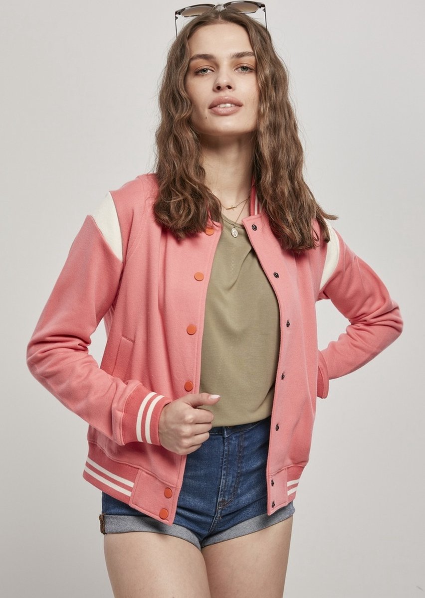 Urban Classics Inset Sweat College jacket XL Roze