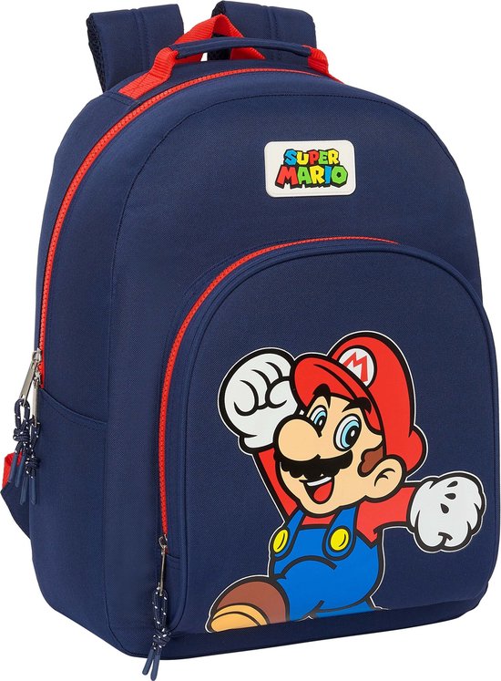 Rugzak Super Mario Goedkope Mario Blauwe Schooltas Rugtas