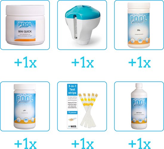Comfortpool Chloor Starterspakket - Groot voor Zwembaden Comfortpool Chloor Starterspakket - Groot voor Zwembaden