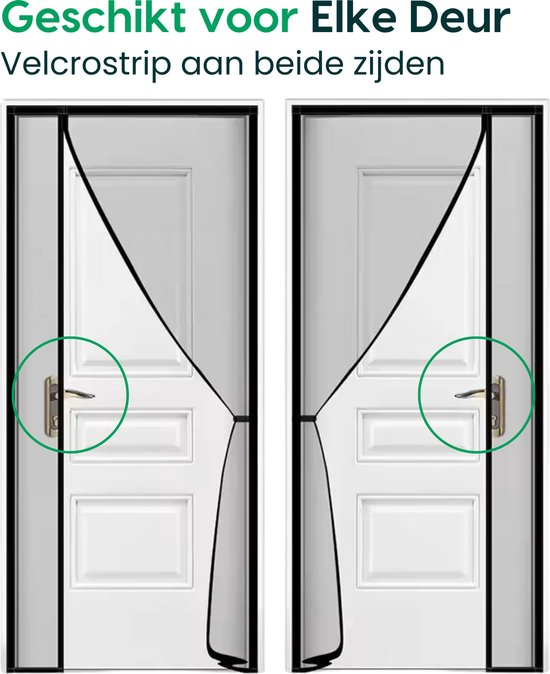 Unwanted Guests Magnetisch Vliegengordijn - Horgordijn - Vliegengordijn met Magneetsluiting - Premium Glasvezel Kwaliteit - Voor Nieuwbouw en Standaard Deuren - Modern Design - 210 x 91 cm - Eenvoudige Installatie - Zwarte Hor