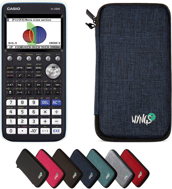 Casio fx-CG50 incl. WYNGS Beschermhoes Blauw - Grafische Rekenmachine - Basis Pakket