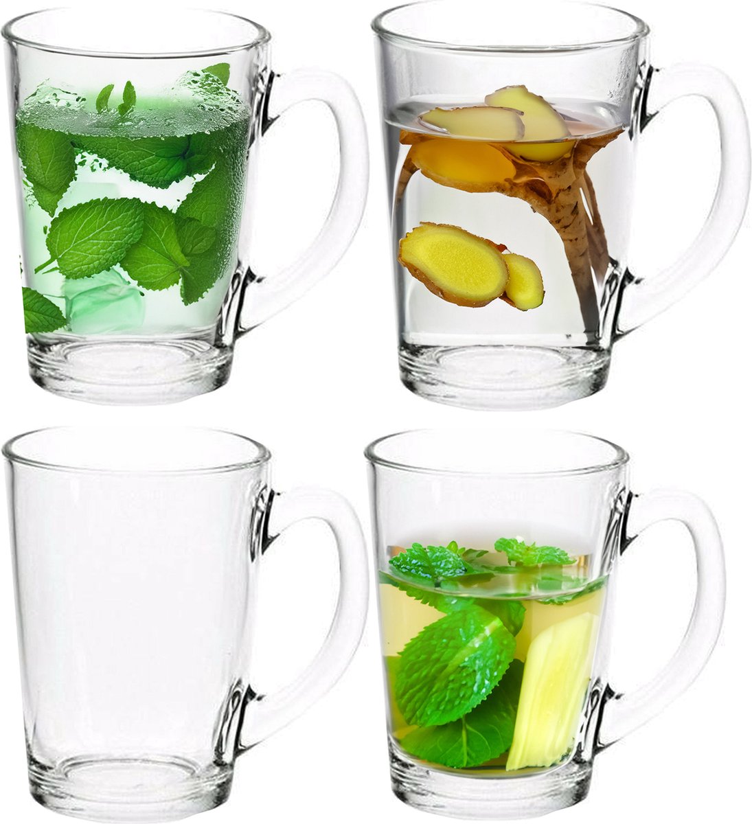 Luminarc Theeglas - 6x - transparant - glas - 8 x 11 cm - 320 ml - hittebestendig
