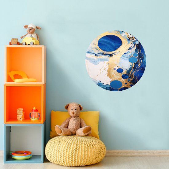 Cercles muraux - Formes murales - Cercle mural Or - Tableau Goud - Cercle mural - Art mural cercle mural forex 70x70 cm