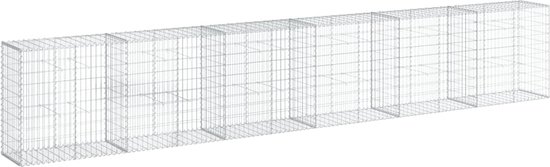 vidaXL - Gabion - 600x50x100 - cm - galvanisé - fer - argent