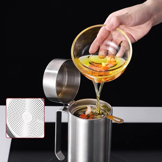 Roestvrij-stalen Olijfolie Kan Dispenser Stofdicht Lekvrij - Keuken