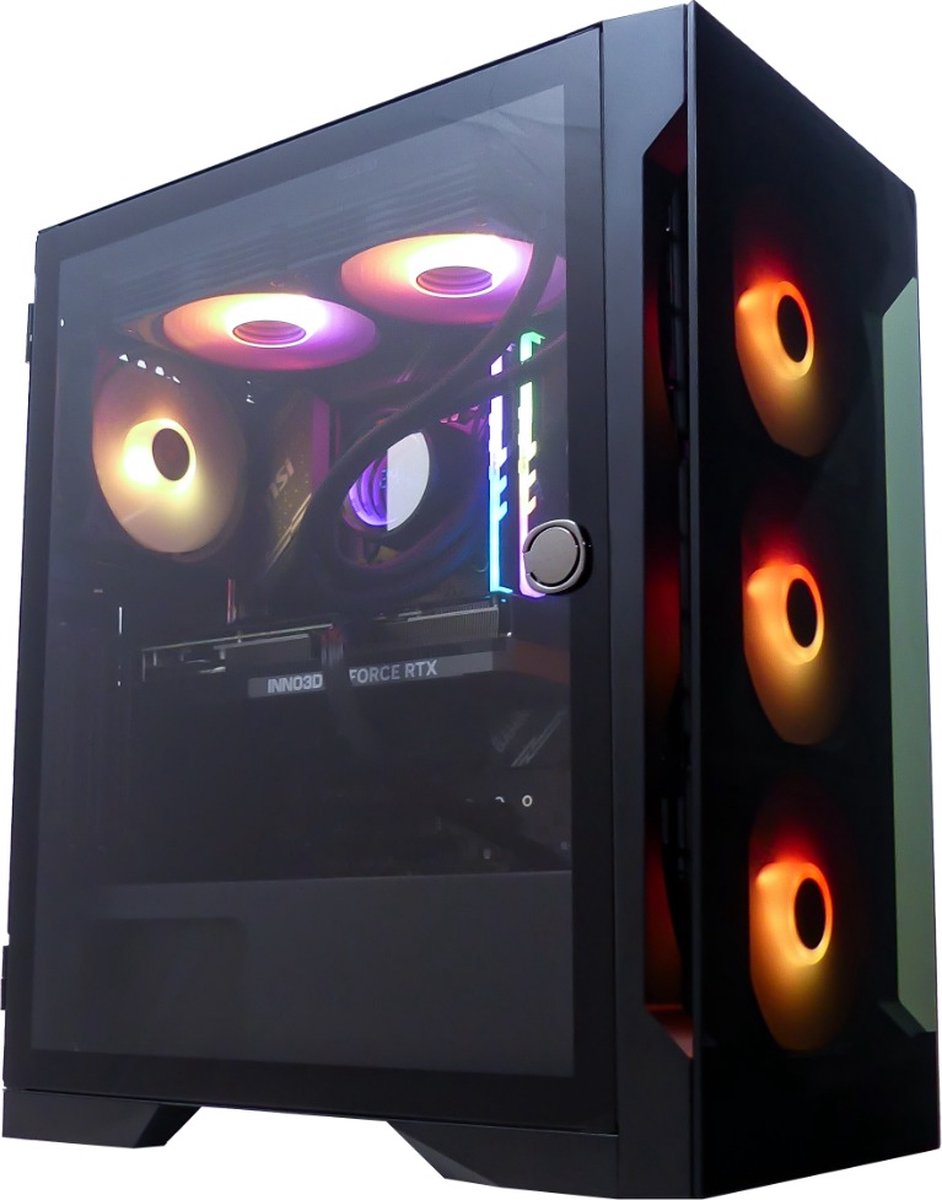 BitBull i5 14400 10-Core Game PC – GeForce RTX 5060 ti 8GB – Liquid Cooled – 4.7GHz TURBO – 1TB M.2 NVMe SSD – 32GB DDR5 RGB RAM – WiFi 6E|Bluetooth 5.3 - Windows 11 Professional