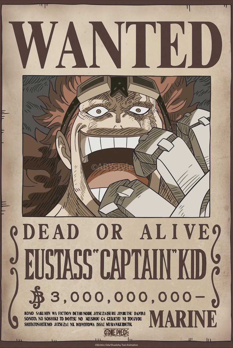 Poster One Piece - Poster Wanted Kid Wano 38x52cm
