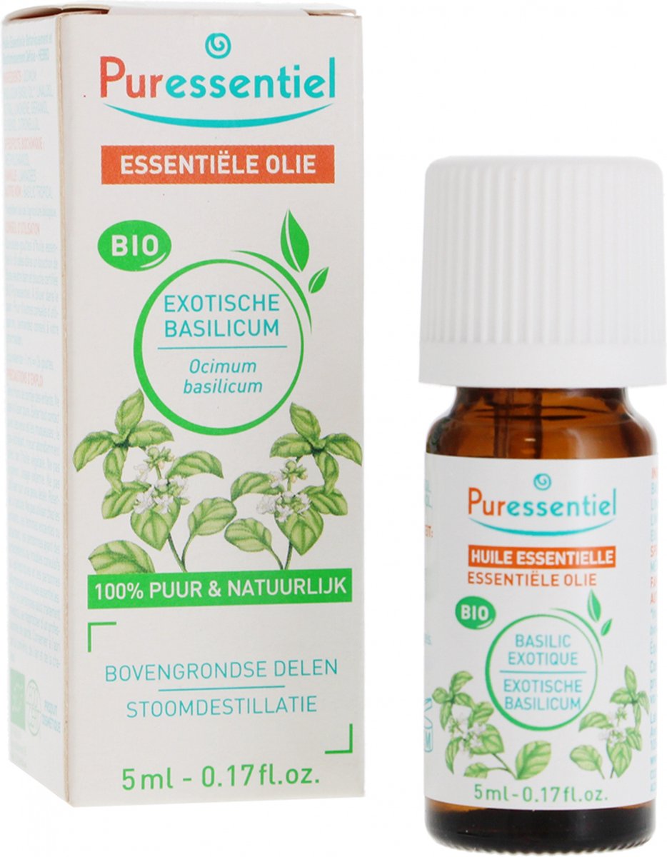 Goedkoopste Puressentiel Basilicum Etherische Olie Biologisch 5 ml