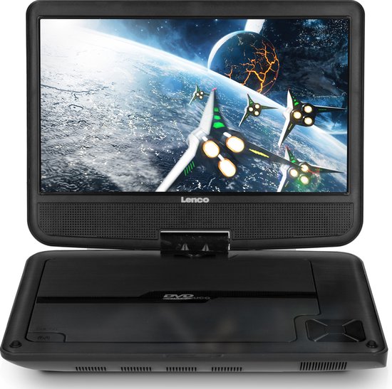 Lenco DVP-901BK - 9" Portable DVD-speler met USB en ophangbeugel - Zwart van Lenco — afbeelding 4