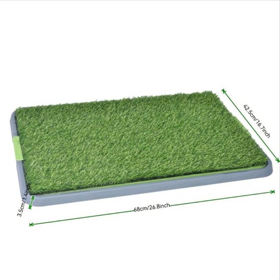 Nivard Toilettes pour chiens - Kunstgras - Plein air - Intérieur - Toilettes Chiens - Tapis d'herbe - Toilettes pour chiens - Toilettes pour animaux de compagnie