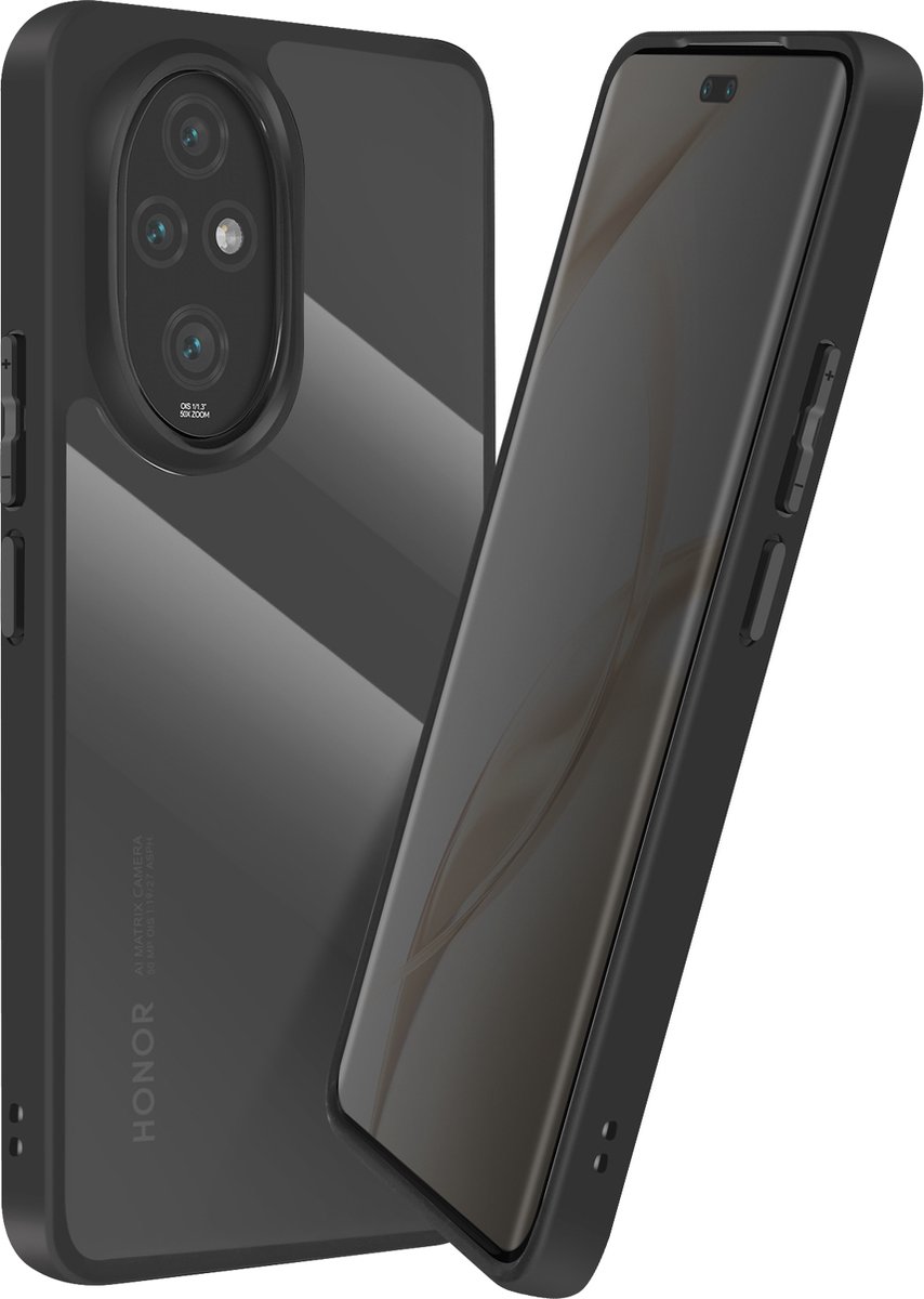 Avizar Hoes Geschikt voor Honor 200 Pro Flexibel, Zwart