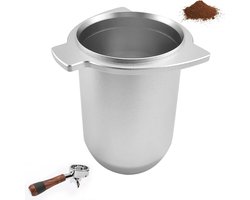 Espresso Doseerbeker 54mm - Koffie Mok Voor Gemalen Koffie - Barista Accessoires - Aluminium Metaal - Salie Delonghi Breville Portafilter - Zilver