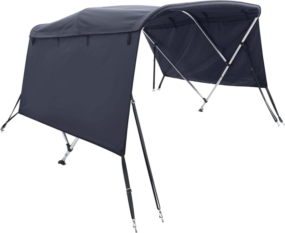 vidaXL - Biminitop - 4 - bogen - met - zijwanden - 243x(200-213)x137 - cm