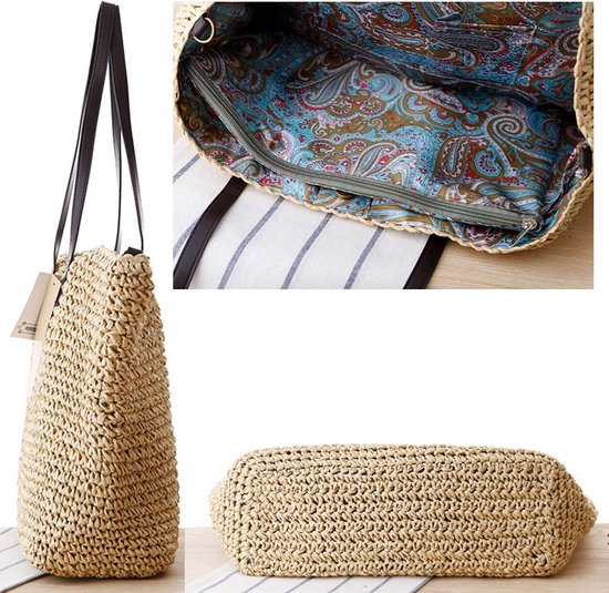 Cognackleurige Dames Crossbody Tas/Clutch met Cheetah Dierenpri