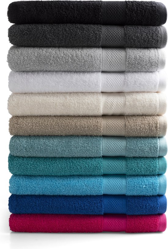 DoubleDry Serviettes Hotel Collection - 70x140 cm - lot de 6 - anthracite