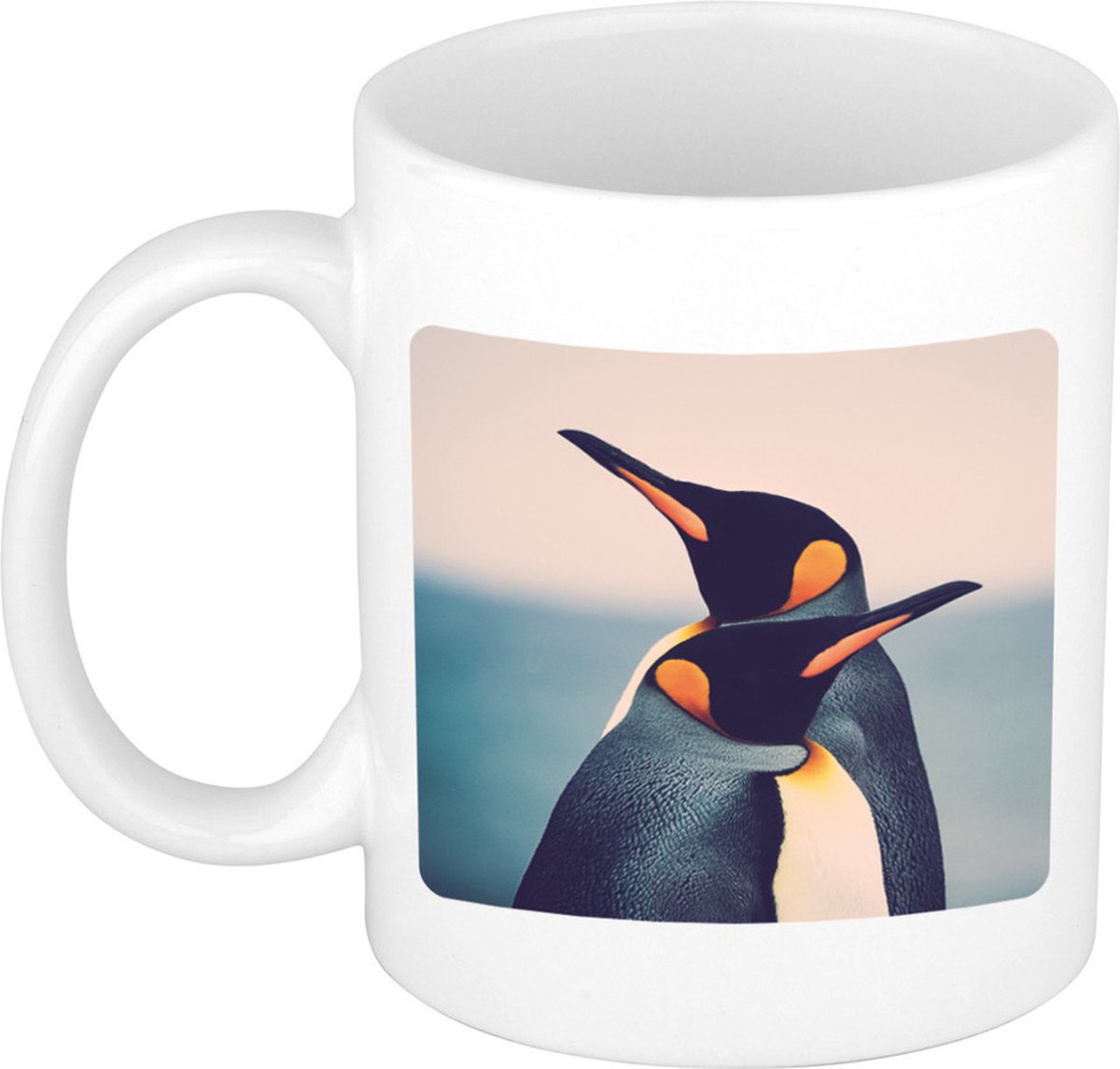 Dieren pinguin foto mok 300 ml - cadeau beker / mok pinguins / keizerpinguin liefhebber