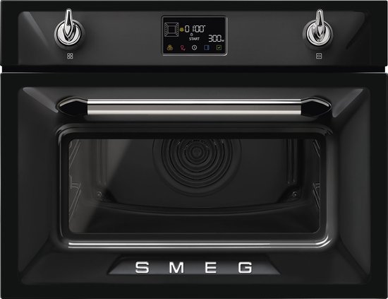 Foto: Smeg so4902m1n inbouw oven 45 cm combi magnetron zwart