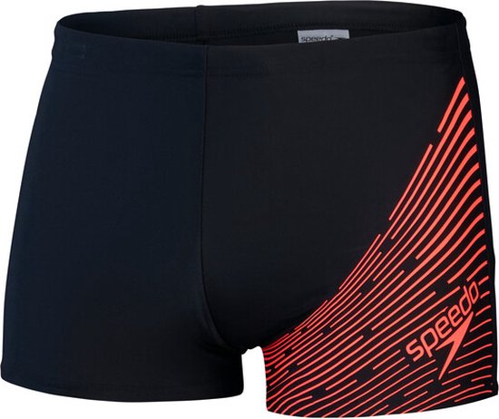 Foto: Speedo medley logo aquashort zwart rood heren sportzwembroek maat 5