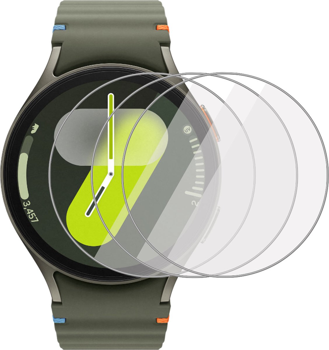 3x Screenprotector geschikt voor Samsung Galaxy Watch 7 44mm - Folie Screen Protector