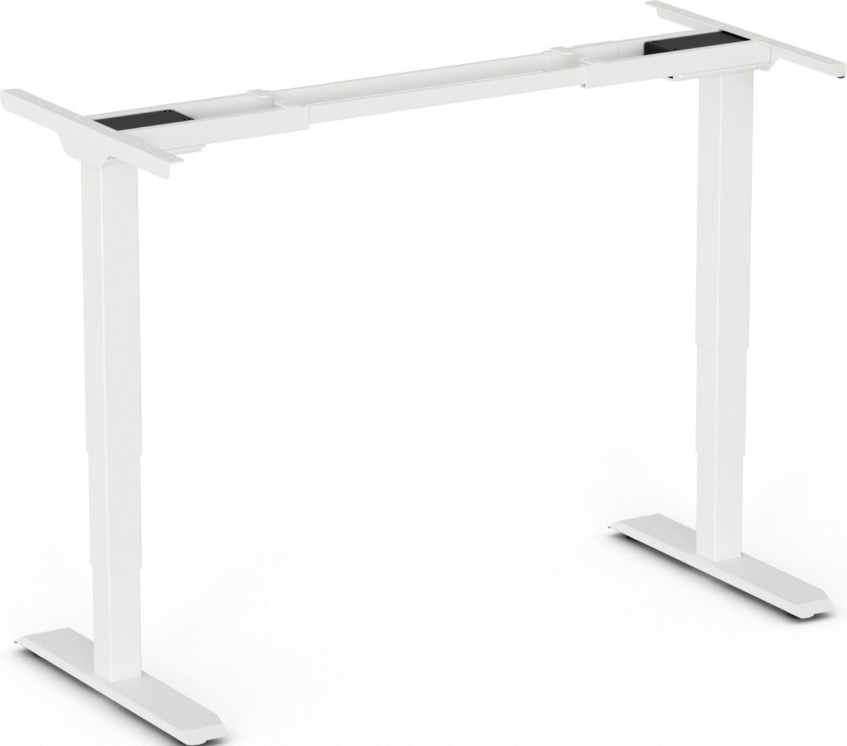 Worktrainer StudyDesk Pro Large - Hoogte 62 - 127 cm - Breedte 120 - 200 cm - Zit-sta Bureau Elektrisch Frame - In hoogte verstelbaar Bureau Onderstel - Wit - Met Geheugenfunctie