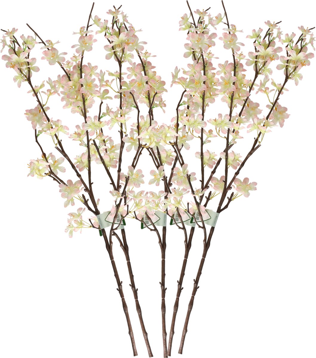 Bellatio Flowers & Plants Roze appelbloesem kunstbloem/tak met 57 bloemetjes 84 cm - 10x - Nepbloemen - Kunstbloemen