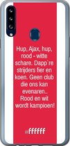 Samsung Galaxy A20s Hoesje Transparant TPU Case - AFC Ajax Clublied #ffffff