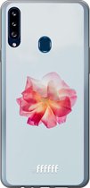 Samsung Galaxy A20s Hoesje Transparant TPU Case - Rouge Floweret #ffffff