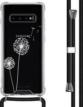 iMoshion Design hoesje met koord voor de Samsung Galaxy S10 Plus - Paardenbloem - Wit