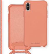 iMoshion Color Backcover met afneembaar koord iPhone Xs / X hoesje - Peach