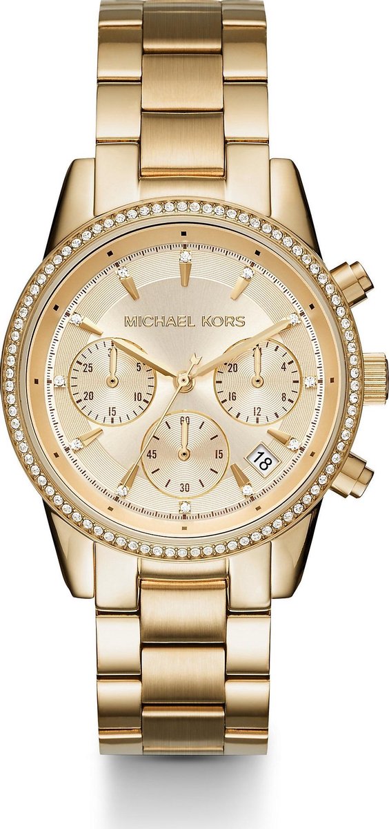 Michael Kors Bryant MK6356 Horloge - Staal - Goudkleurig - Ø 37 mm