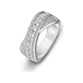 Favs Dames Dames Ring Ring 925 sterling zilver Sterling Zilver Cubic Zirconia 93 54 Zilver 32012255