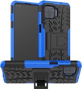 Rugged Kickstand Back Cover - Motorola Moto G 5G Plus Hoesje - Blauw