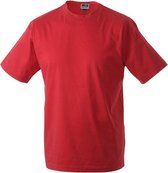 James and Nicholson - Heren Workwear T-Shirt (Rood)