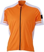 James and Nicholson - Heren Fietsshirt met Full Zip (Oranje)